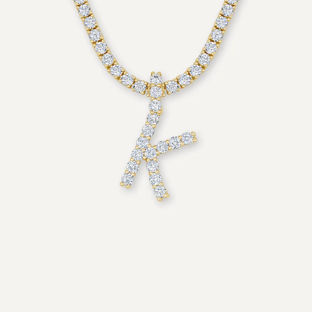 Diamond Initial Necklace