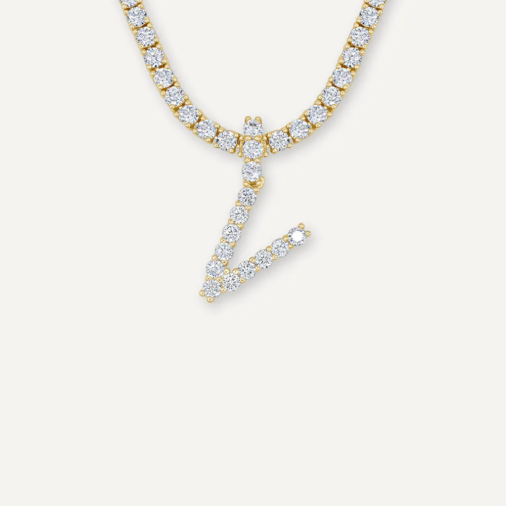 Diamond Initial Necklace