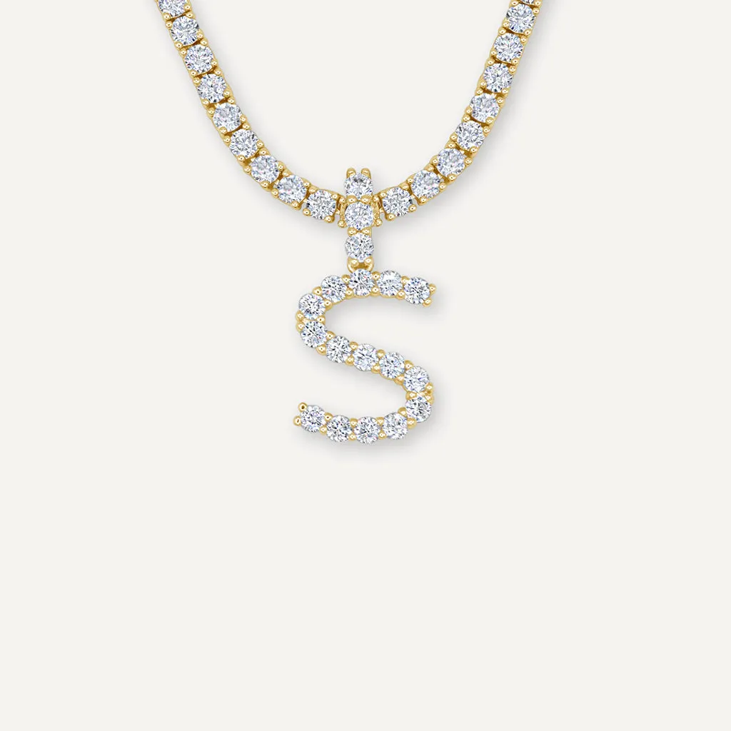 Diamond Initial Necklace