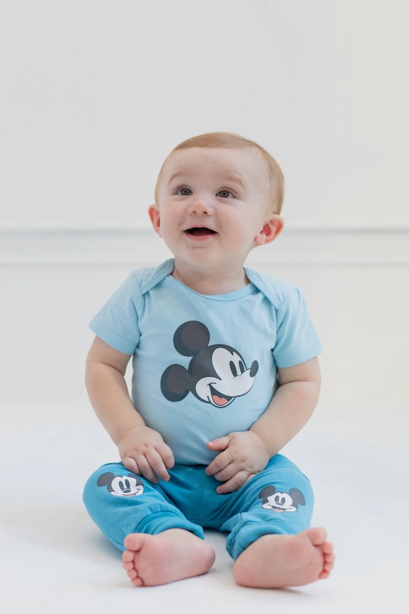 Disney Mickey Mouse Cuddly Snap Short Sleeve Bodysuits & Pants