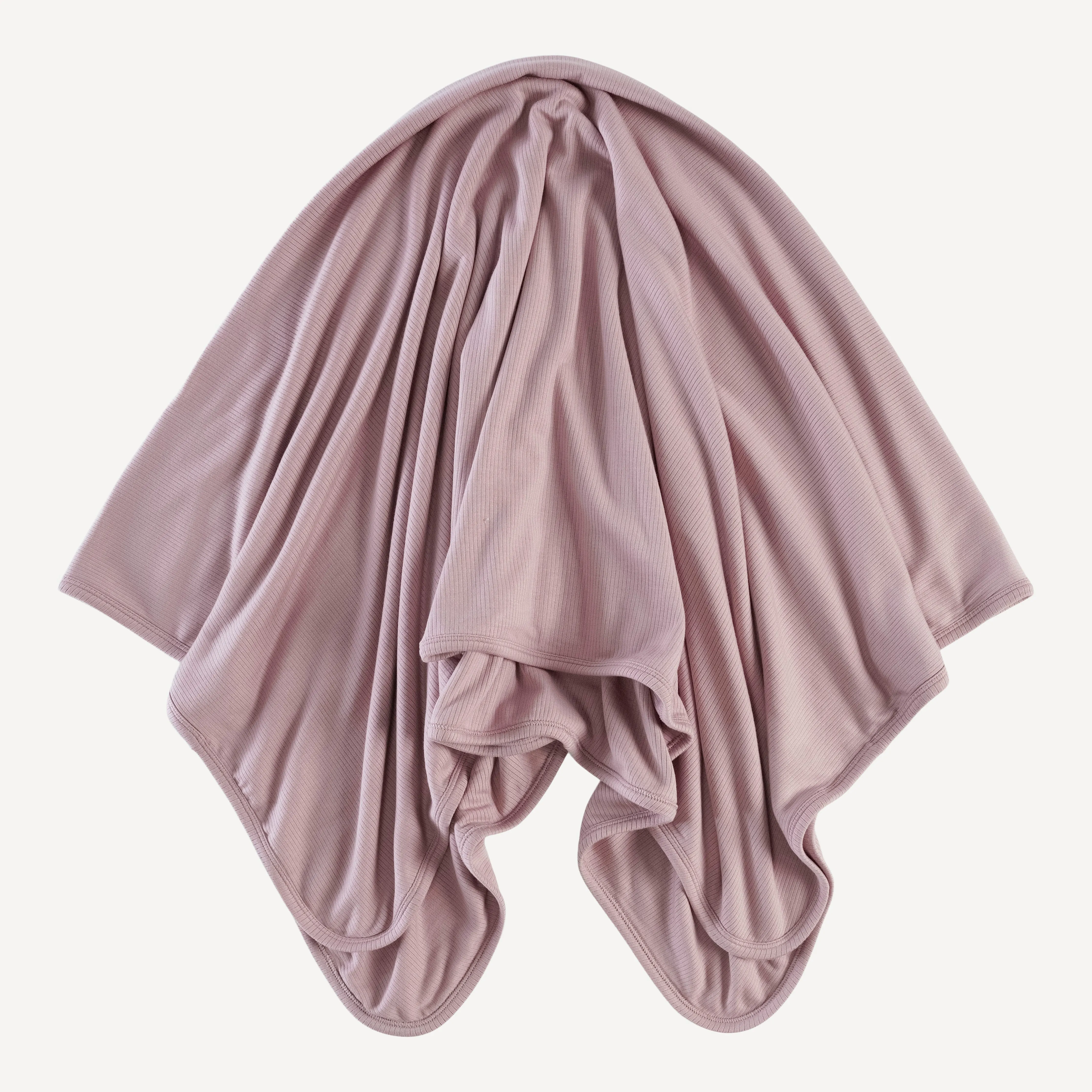 double layer blanket | mauve taupe | modal skinny rib