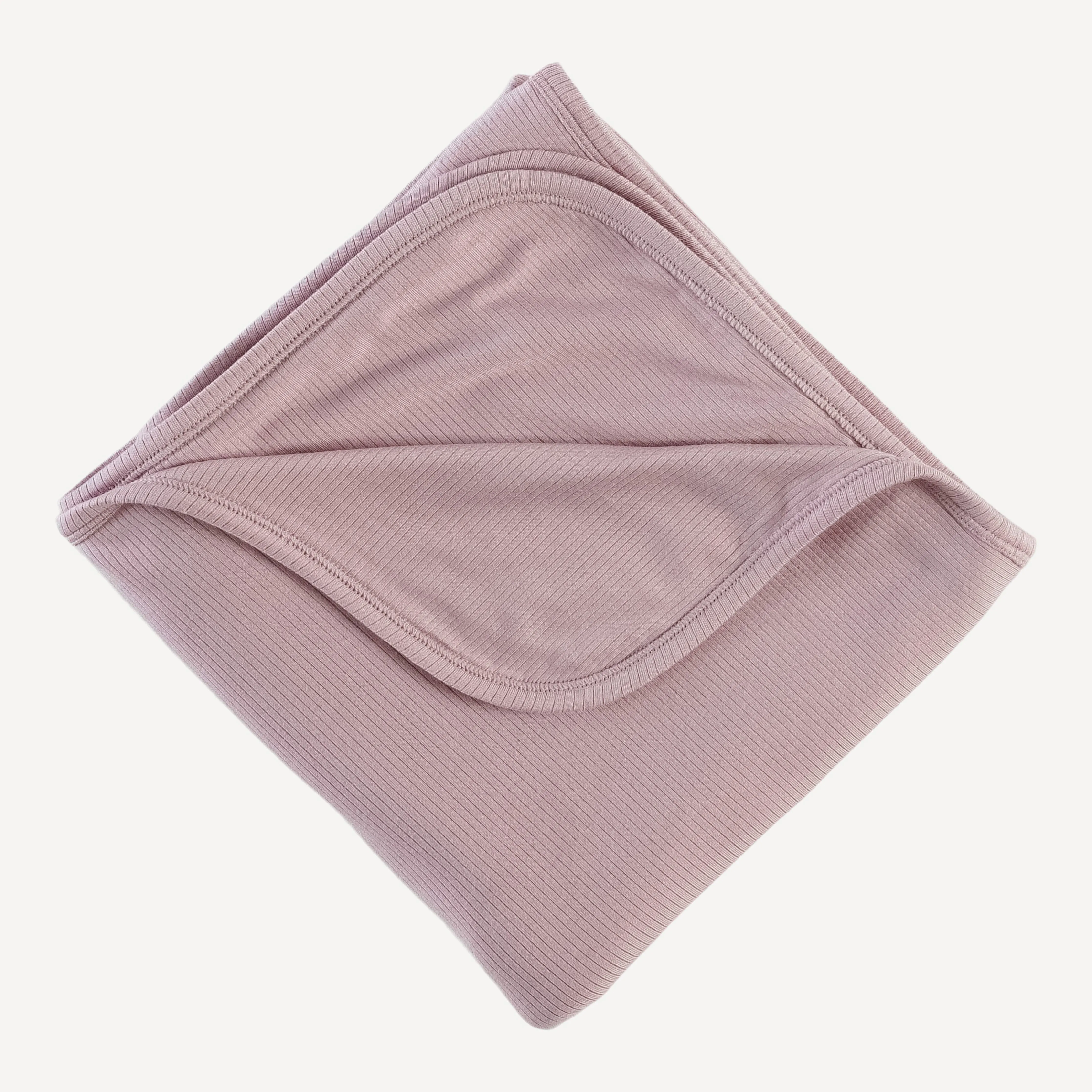 double layer blanket | mauve taupe | modal skinny rib