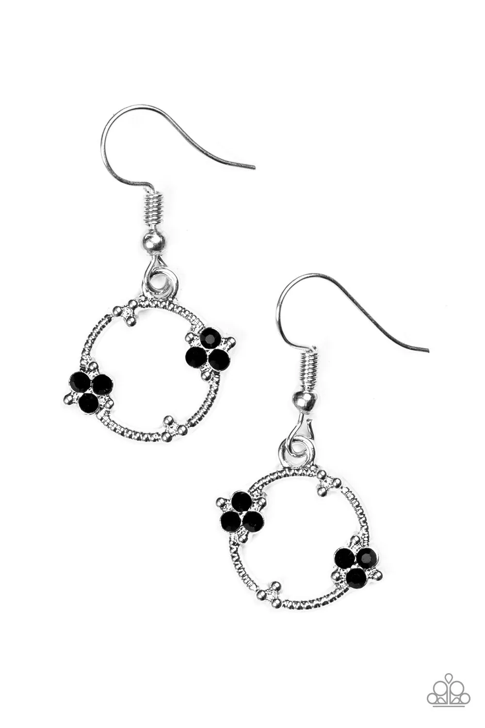 Double The Bubble Black Earrings - Paparazzi Accessories