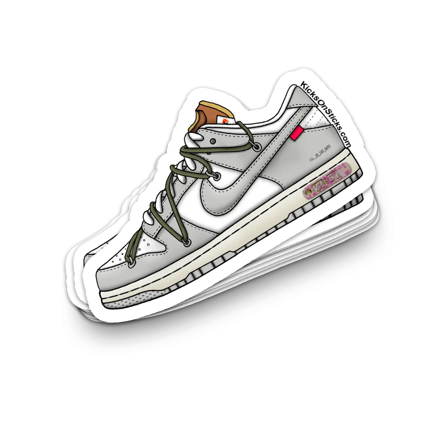 Dunk Low "Off-White Lot 22" Sneaker Sticker