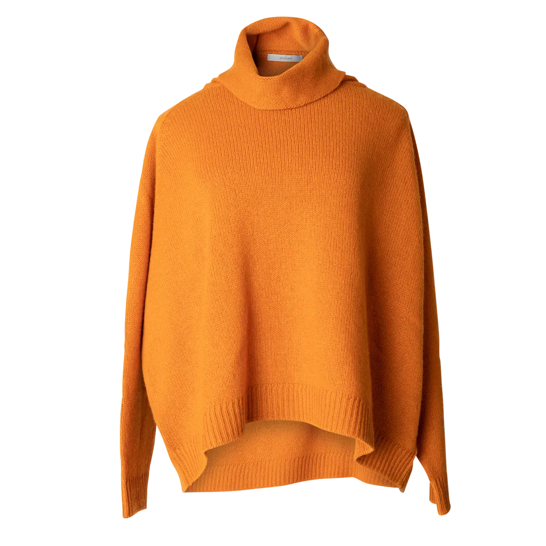 Easy T-Neck Sweater - Burnt Orange