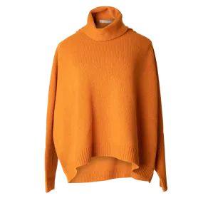 Easy T-Neck Sweater - Burnt Orange