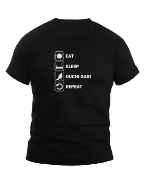 Eat Sleep Ouchi Gari Repeat Judo T-Shirt