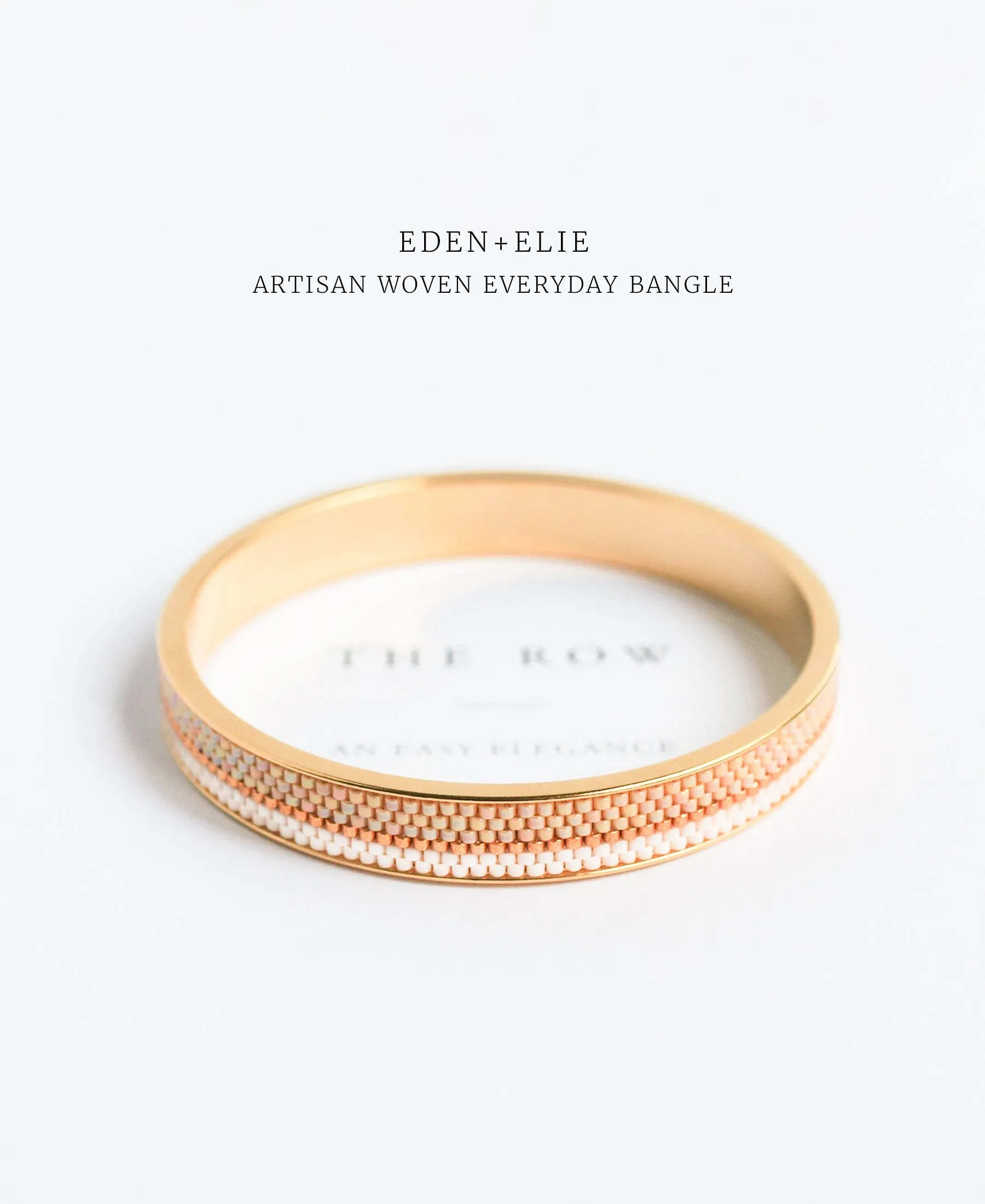 EDEN   ELIE Everyday gold narrow bangle - serenity blue