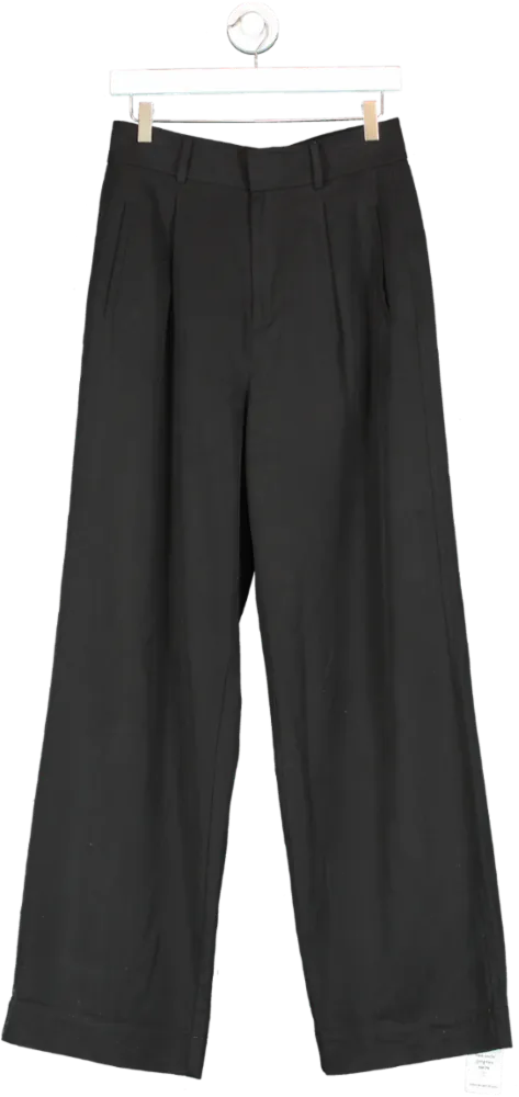 EVERLANE Black The Linen Way-high® Drape Pant UK 8