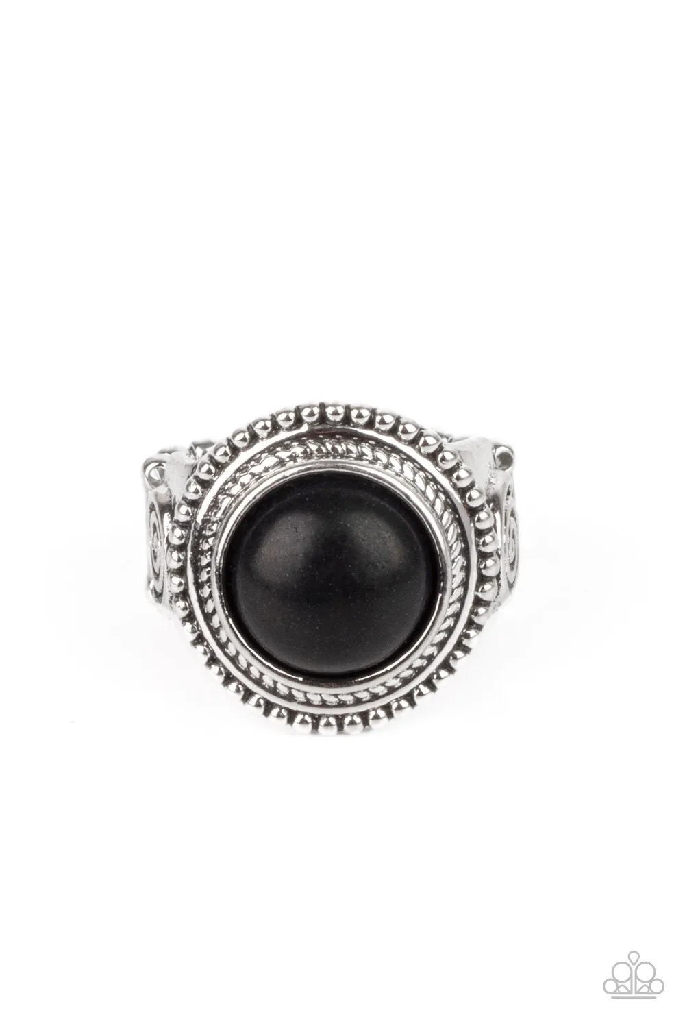 Evolutionary Essence Black Stone Ring - Paparazzi Accessories