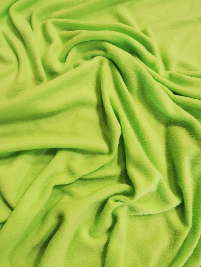 Fleece Fabric Solid / Lime Green / 65 Yard Roll