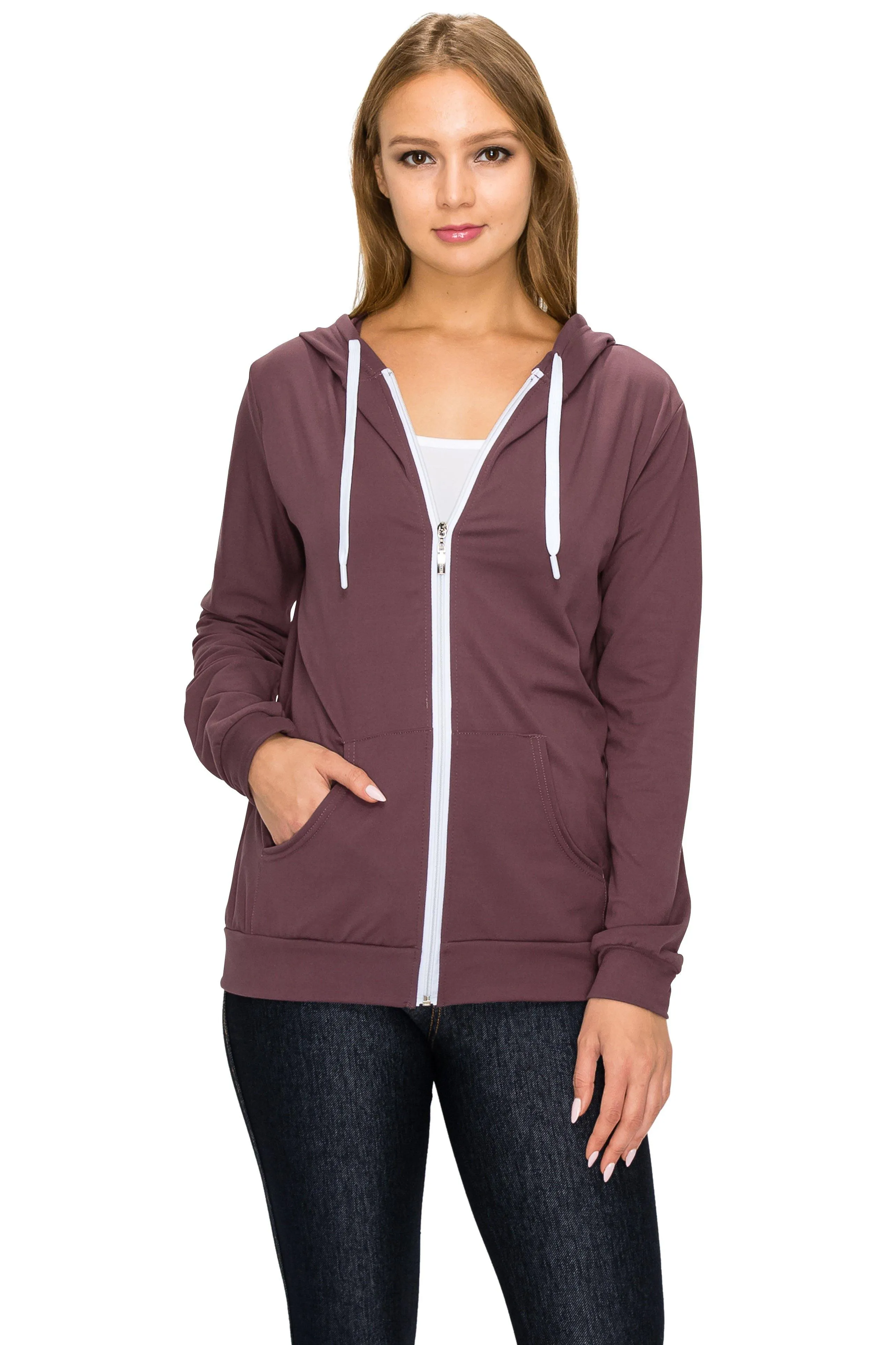 Fleece Zip Up Hoodie Jacket