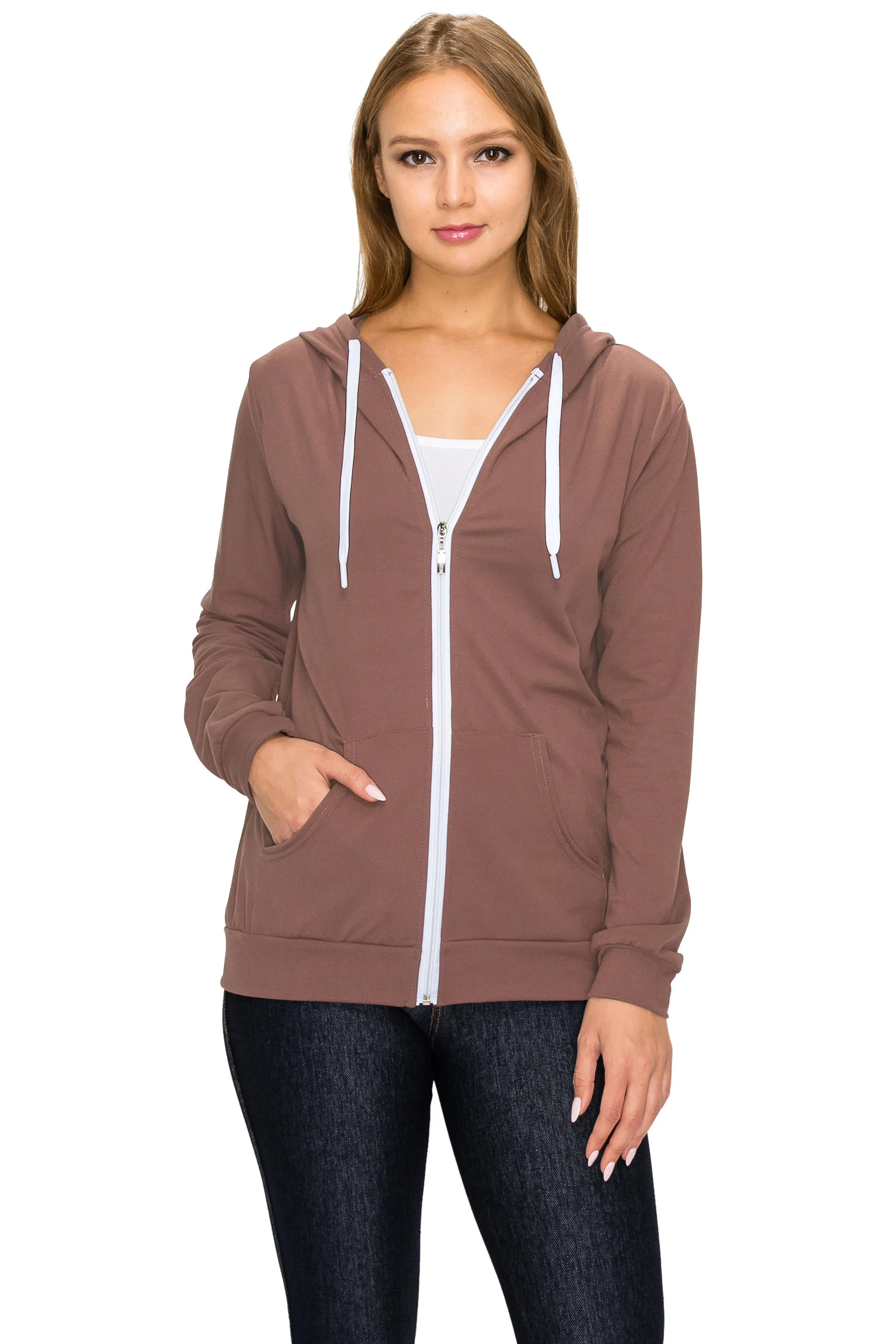 Fleece Zip Up Hoodie Jacket