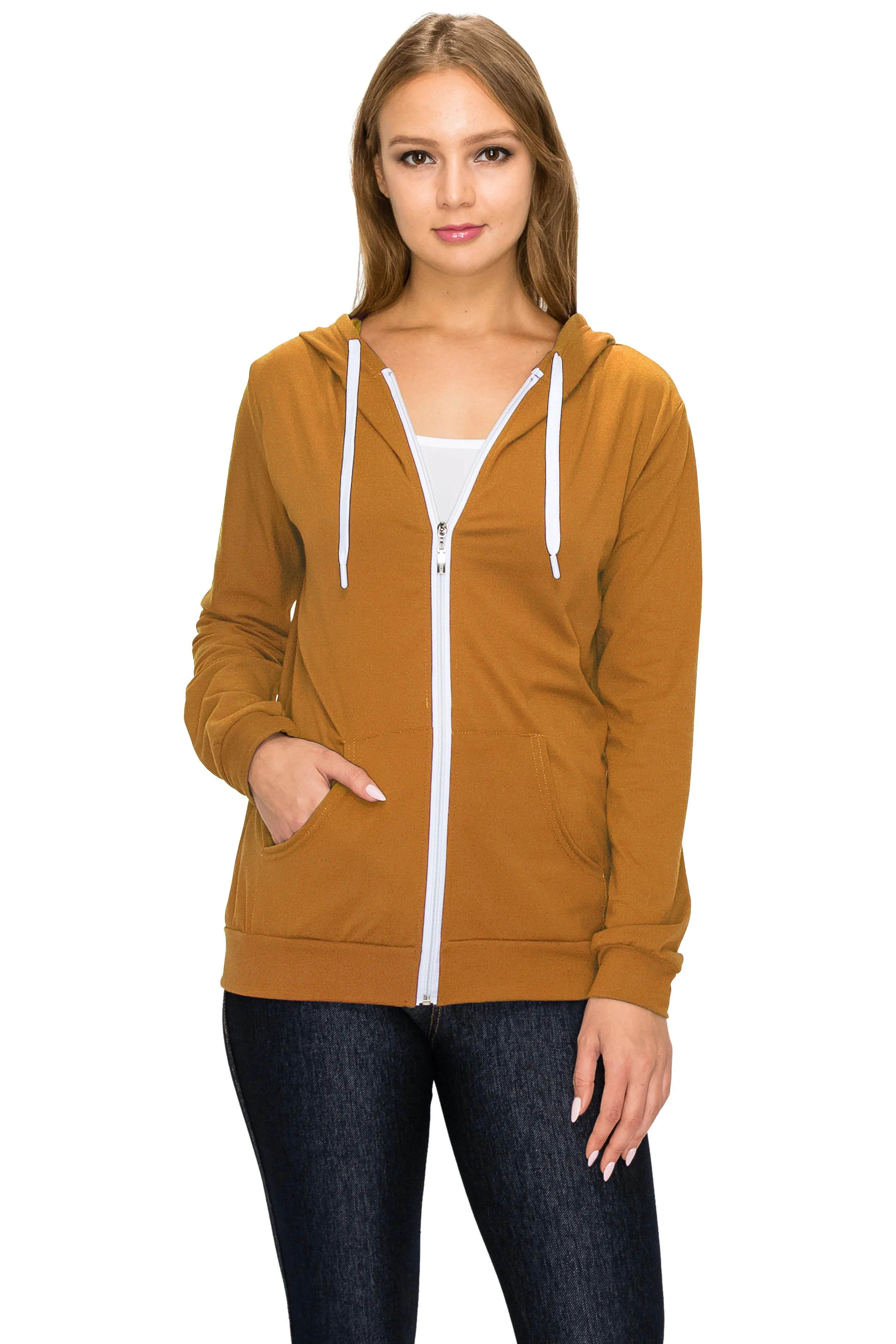 Fleece Zip Up Hoodie Jacket