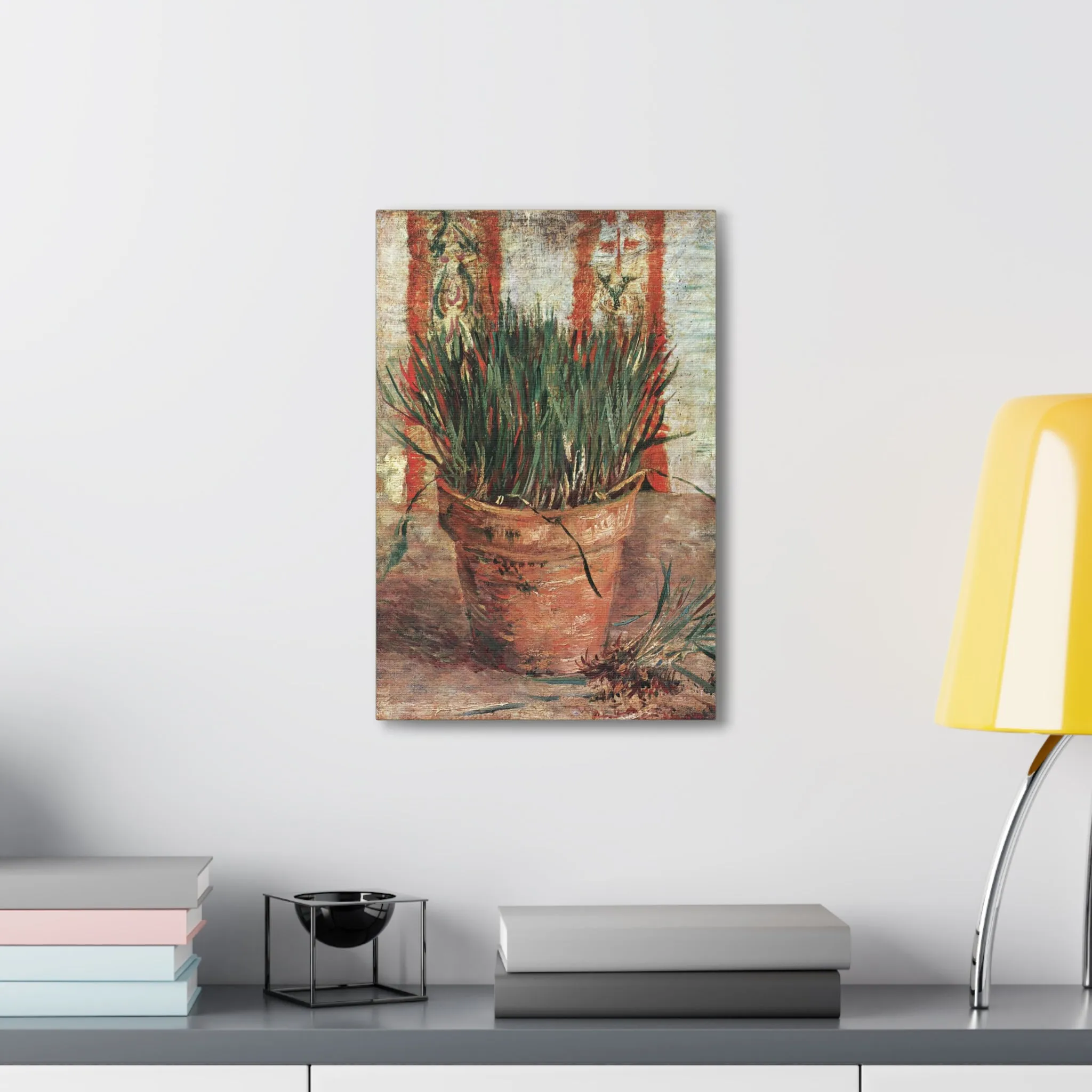 Flowerpot with Chives - Vincent van Gogh - Canvas Gallery Wraps