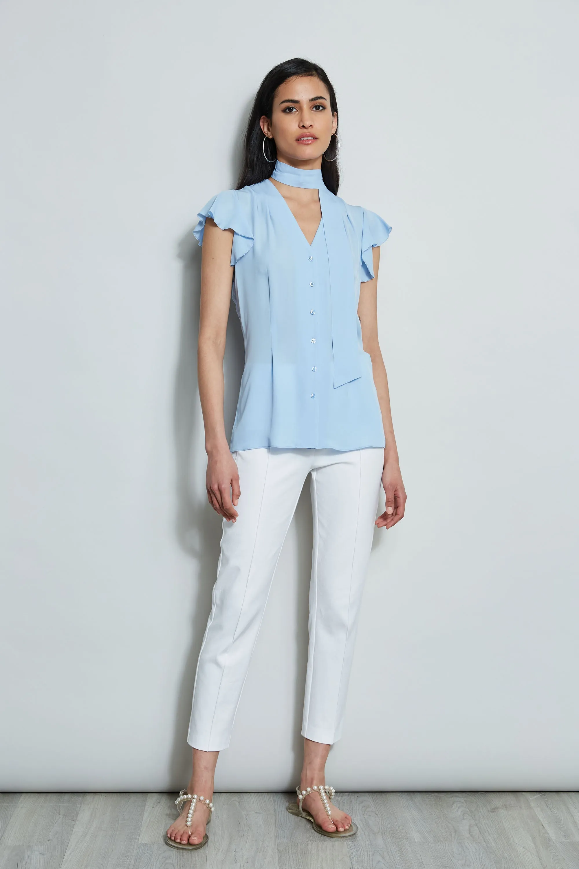 Flutter Sleeve Tie Shirt