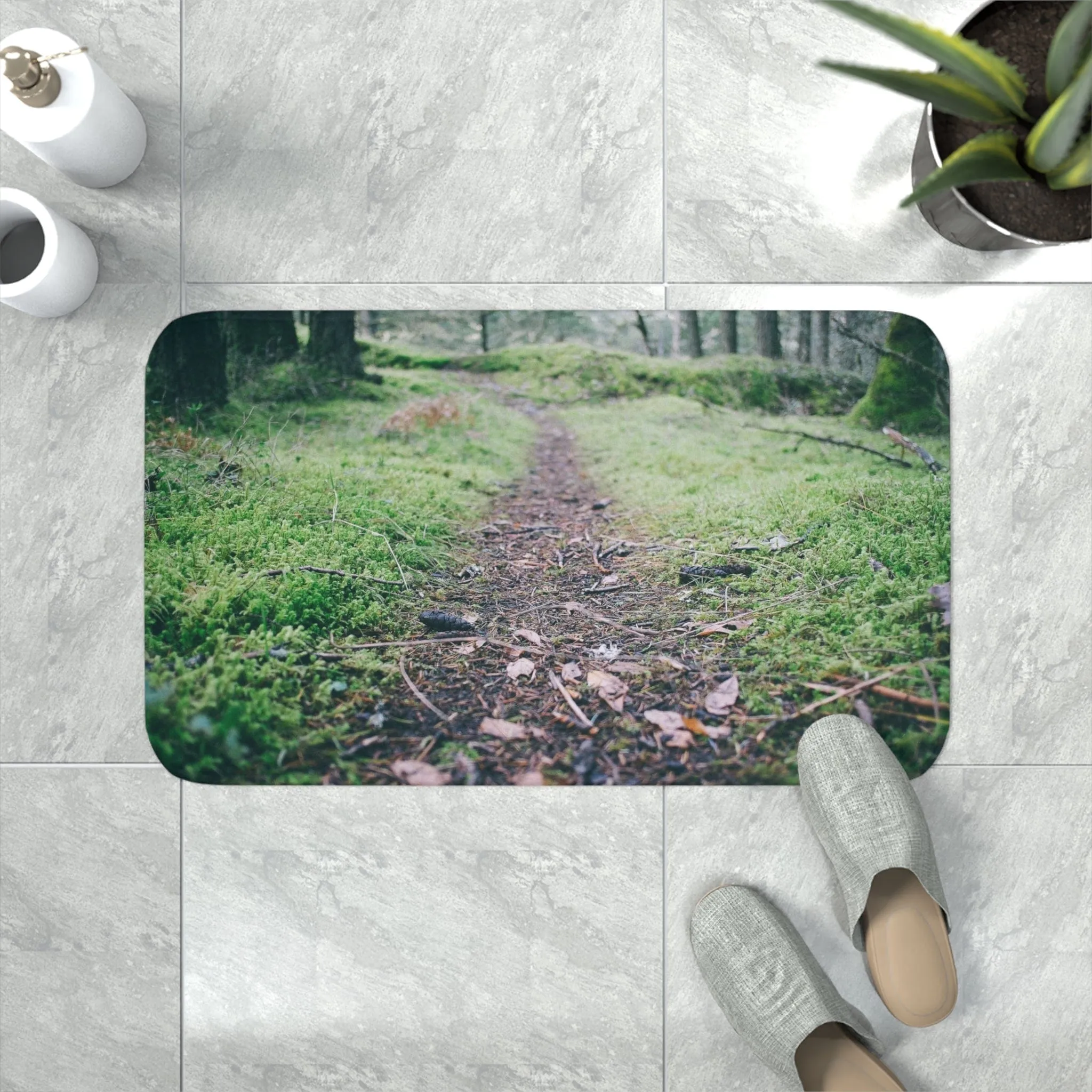 Forest Path Walk - Memory Foam Bath Mat