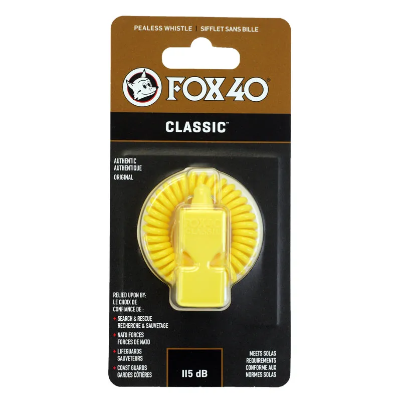 Fox 40 Classic Pealess Whistle w/ Coil