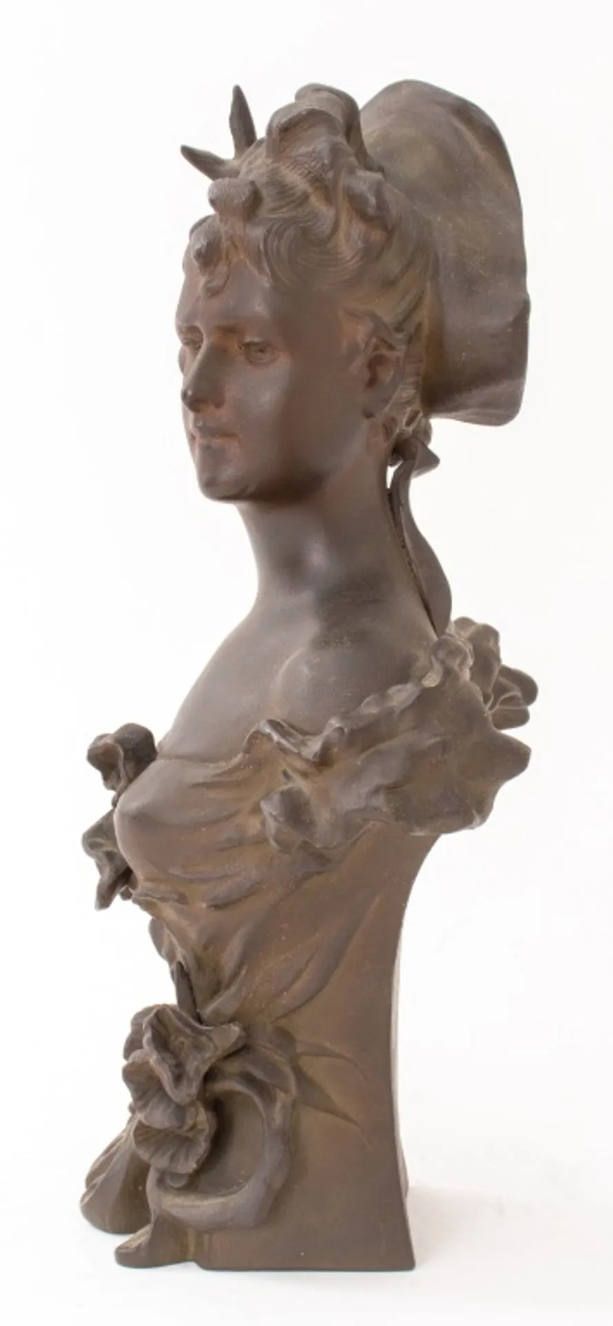 French Belle Epoque Bust of a Beauty, ca. 1900