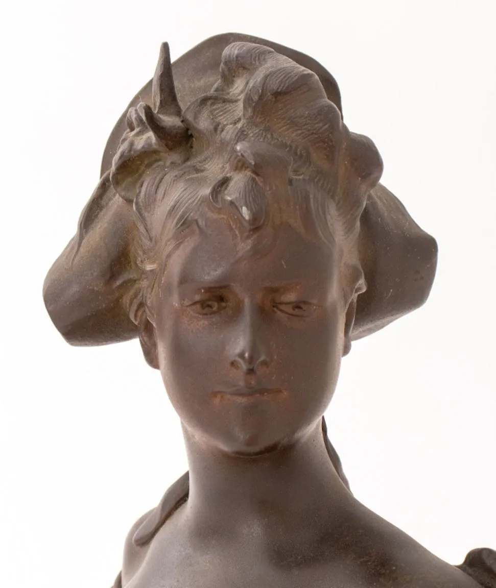 French Belle Epoque Bust of a Beauty, ca. 1900