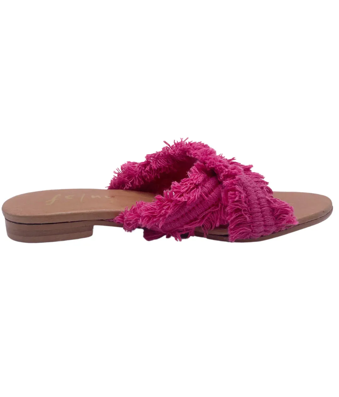 Fuchsia Linen Meredith Sandals