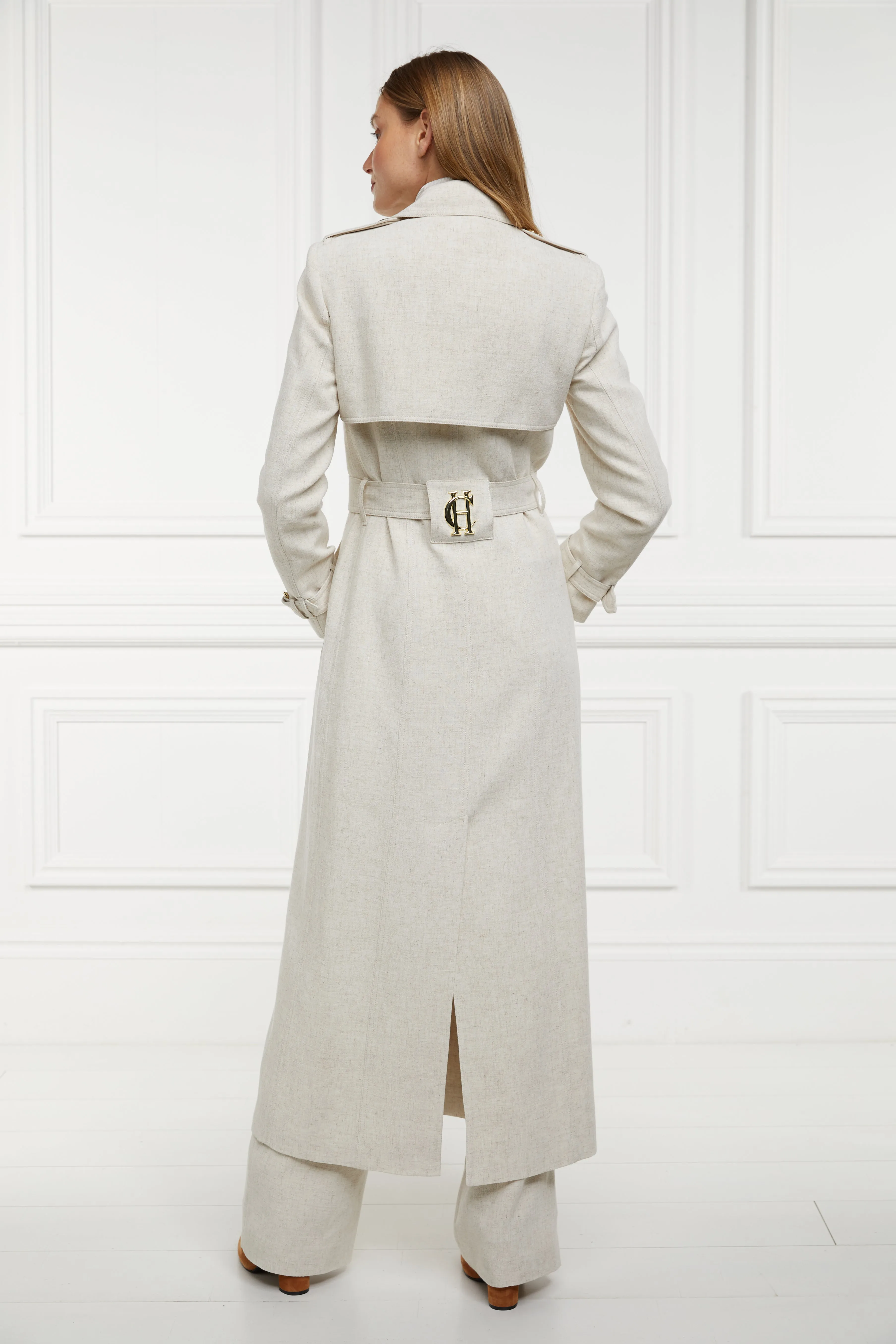 Full Length Marlborough Trench Coat (Natural Linen)