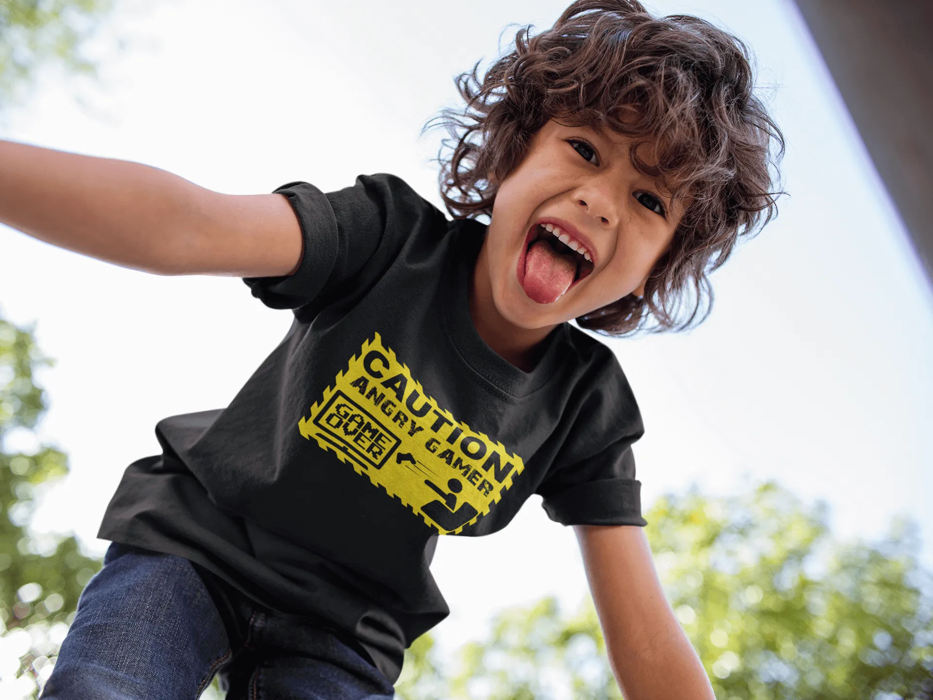 Funny Kids - Caution Angry Gamer Tee!!