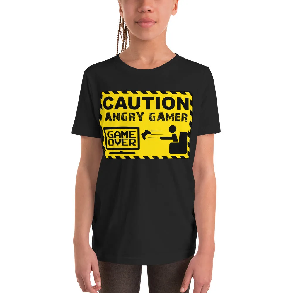 Funny Kids - Caution Angry Gamer Tee!!