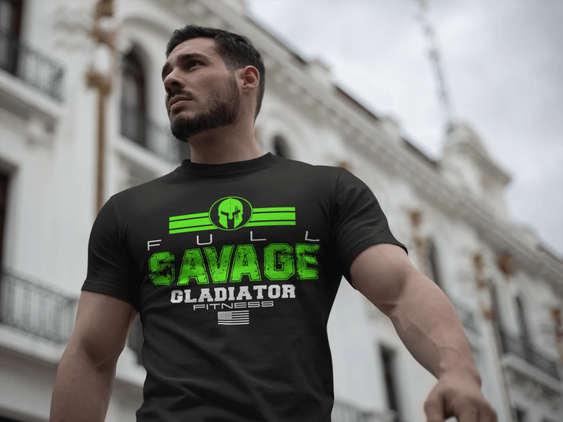 Gladiator Fitness - Full Savage- T shirt Design