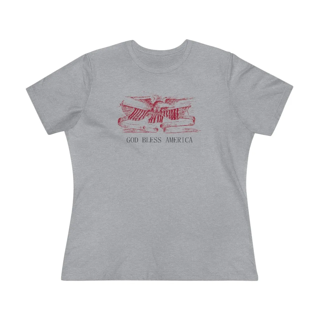 God Bless America, Women's Premium Tee