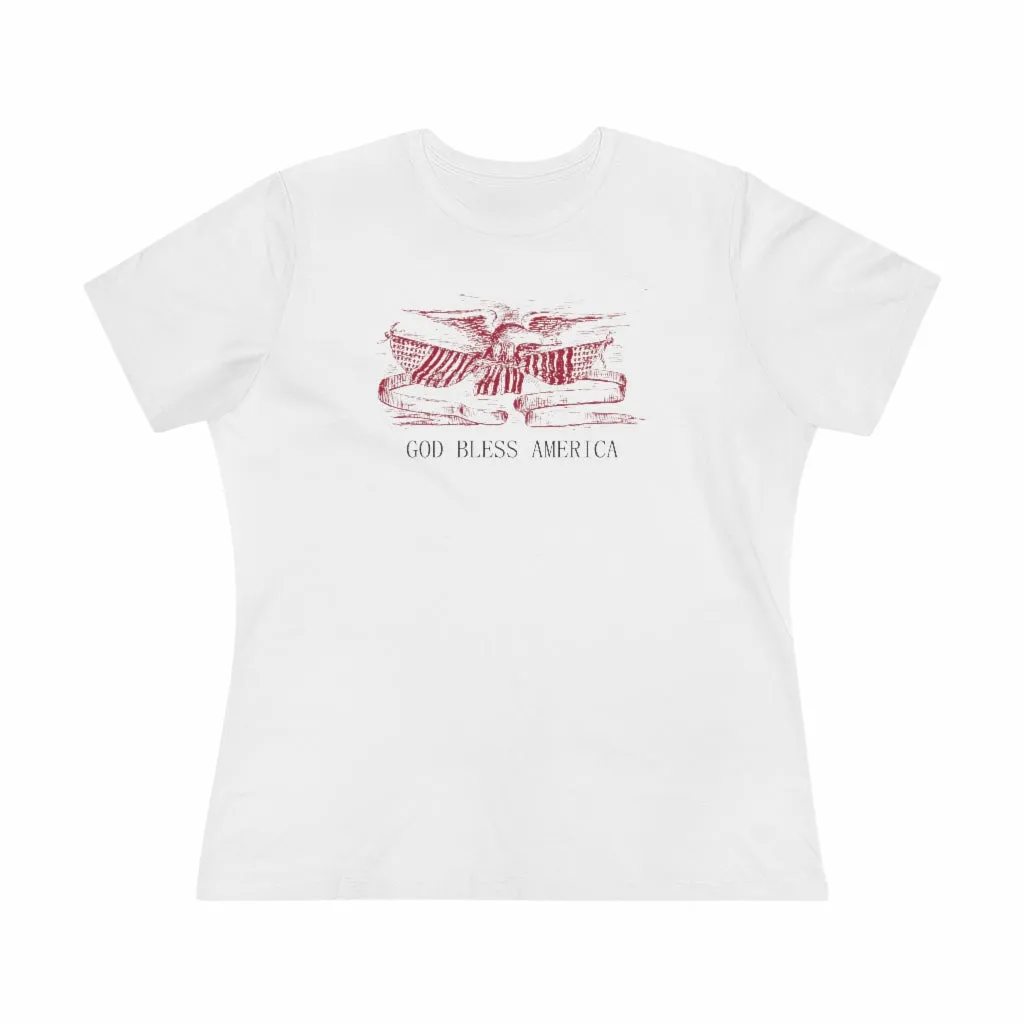 God Bless America, Women's Premium Tee