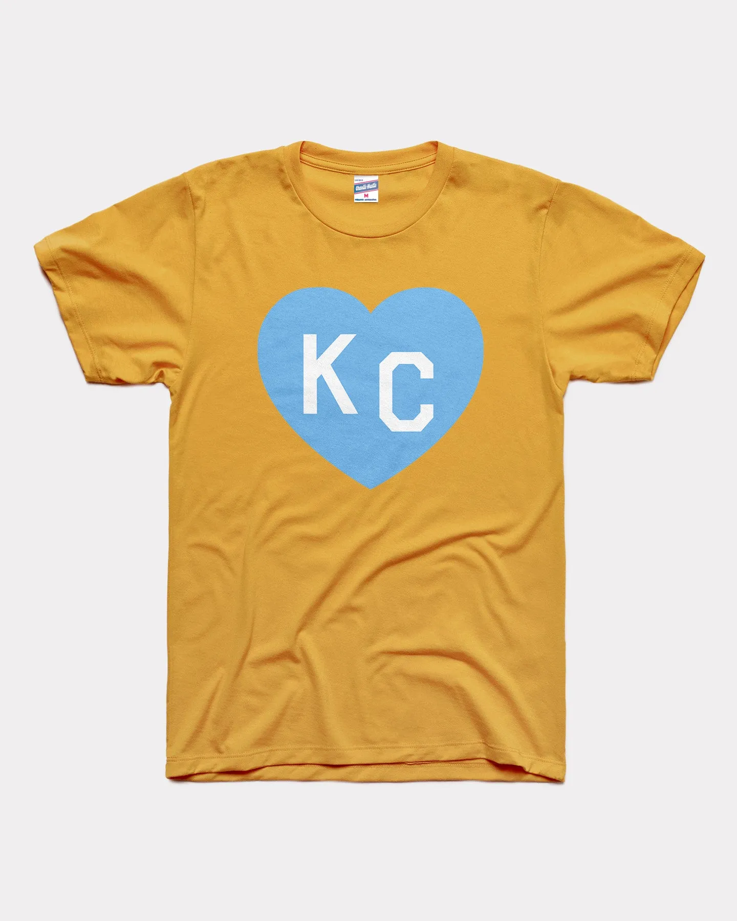 Gold and Powder Blue KC Heart T-Shirt