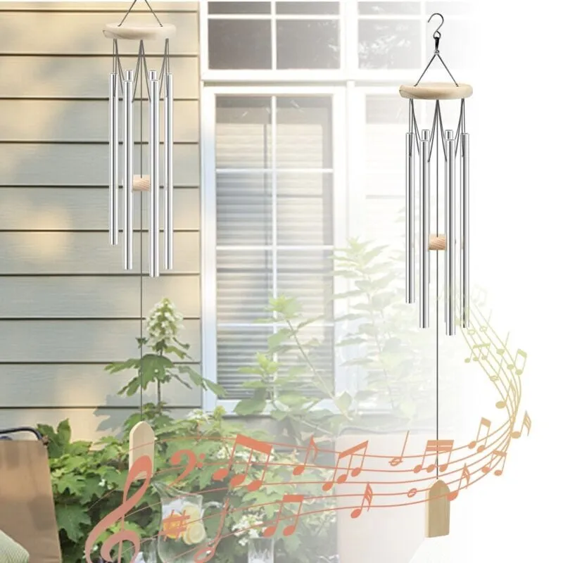 GoodVybe™ Small Garden Wind Chimes: Pleasant Tone, 6 Tubes Decor