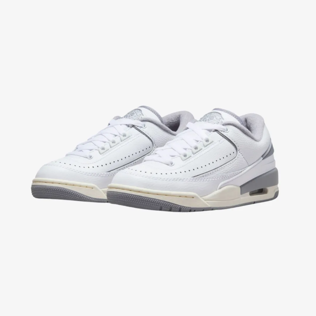 gradeschool jordan 2/3 (white/cement)