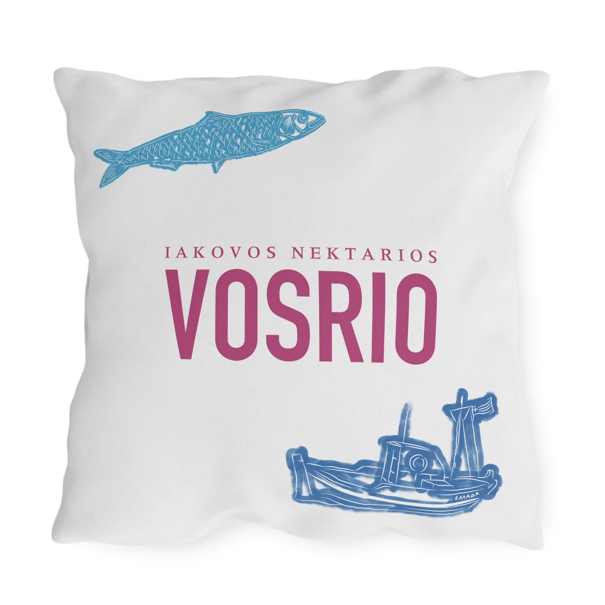 Greek Sardelles Outdoor Pillows