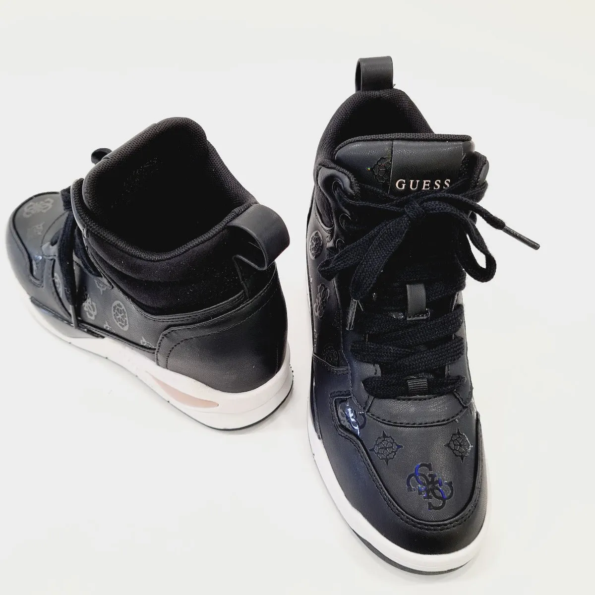 Guess Sneakers pelle black fondo gomma alta 7 cm. (4 cm   3 cm interni) rif. G602