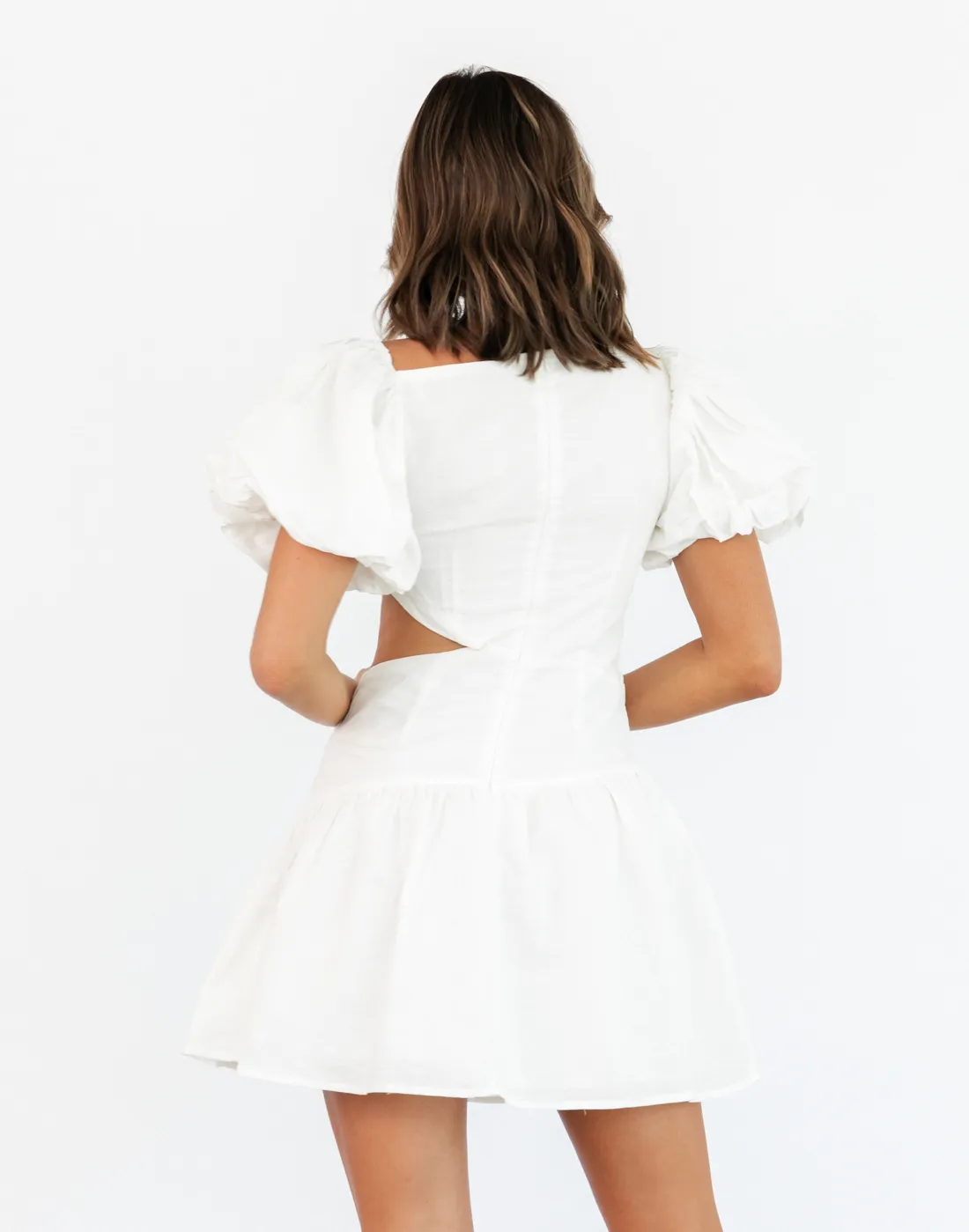 Hadlee Mini Dress (White)