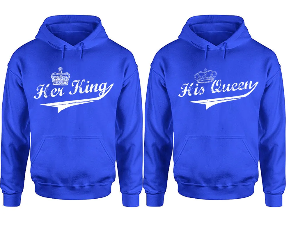 Her King and His Queen Couple Matching Pullover Hoodies