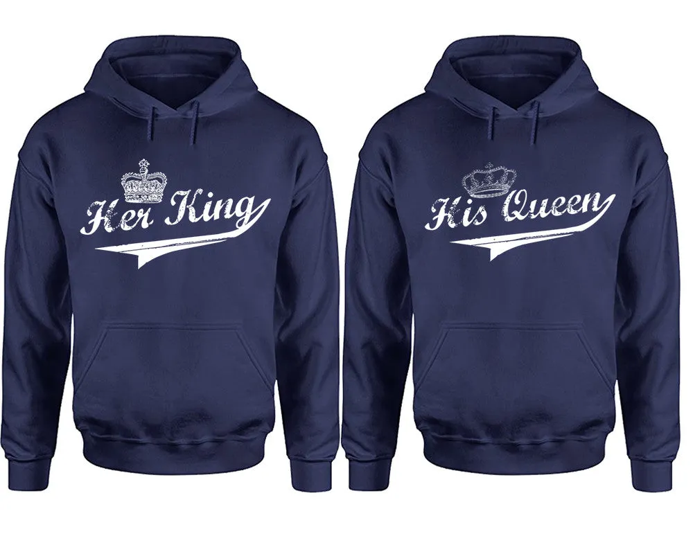 Her King and His Queen Couple Matching Pullover Hoodies