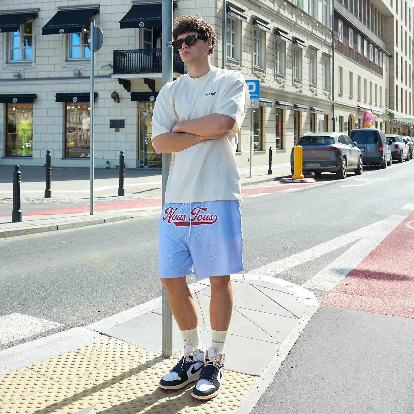 HERITAGE DRIP MESH SHORTS SKY BLUE