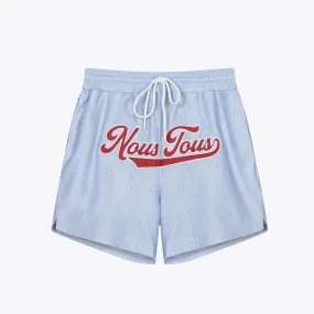 HERITAGE DRIP MESH SHORTS SKY BLUE