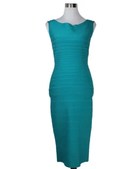 Herve Leger Turquoise Spandex Dress sz 6