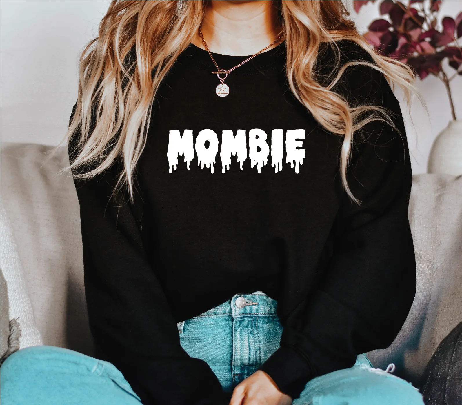 Horror Text {Custom} CLASSIC Crew Neck Sweater