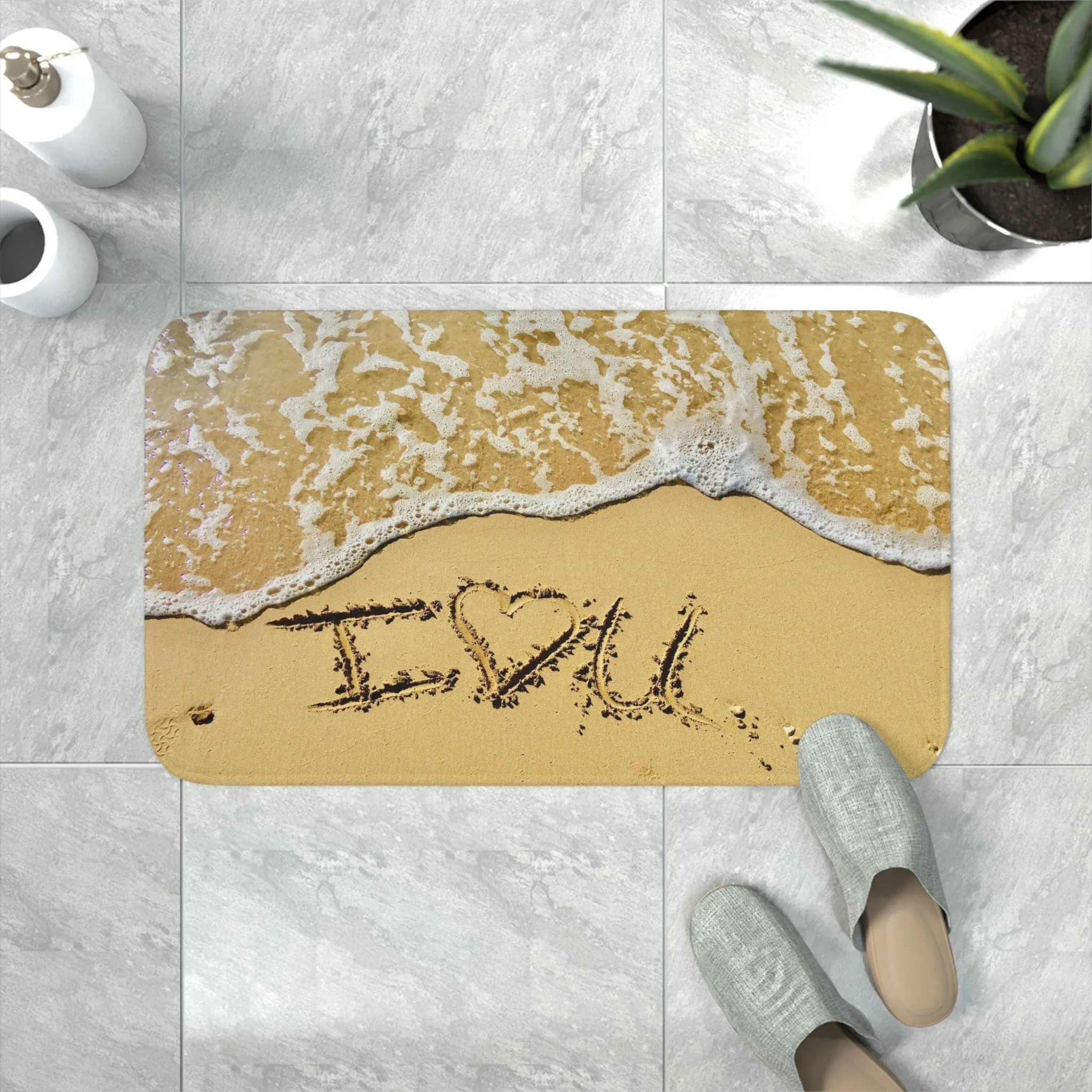 I love you Sandy Sundays - Memory Foam Bath Mat