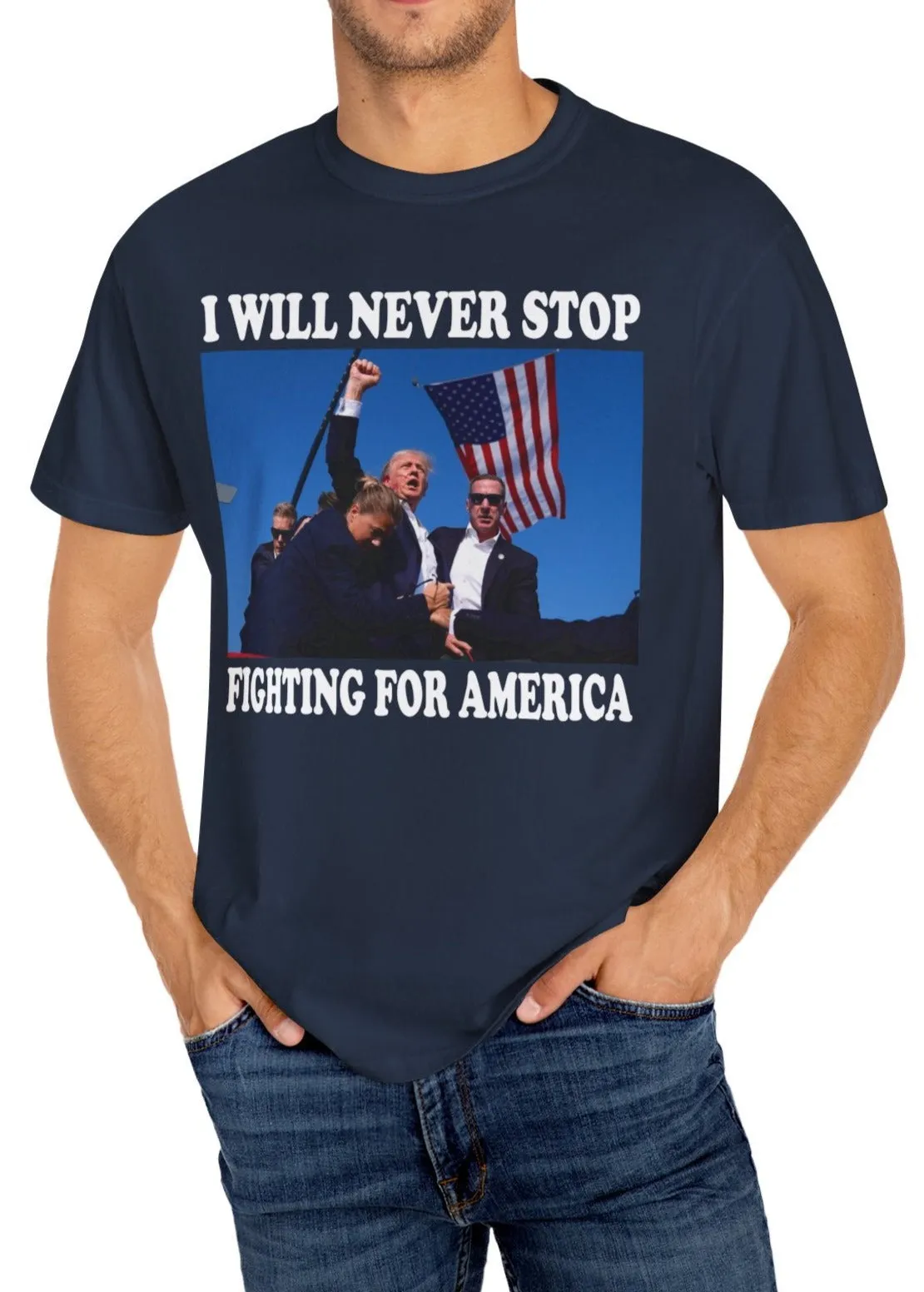 I WILL NEVER STOP FIGHTING FOR YOU TEE (COMFORT COLORS)