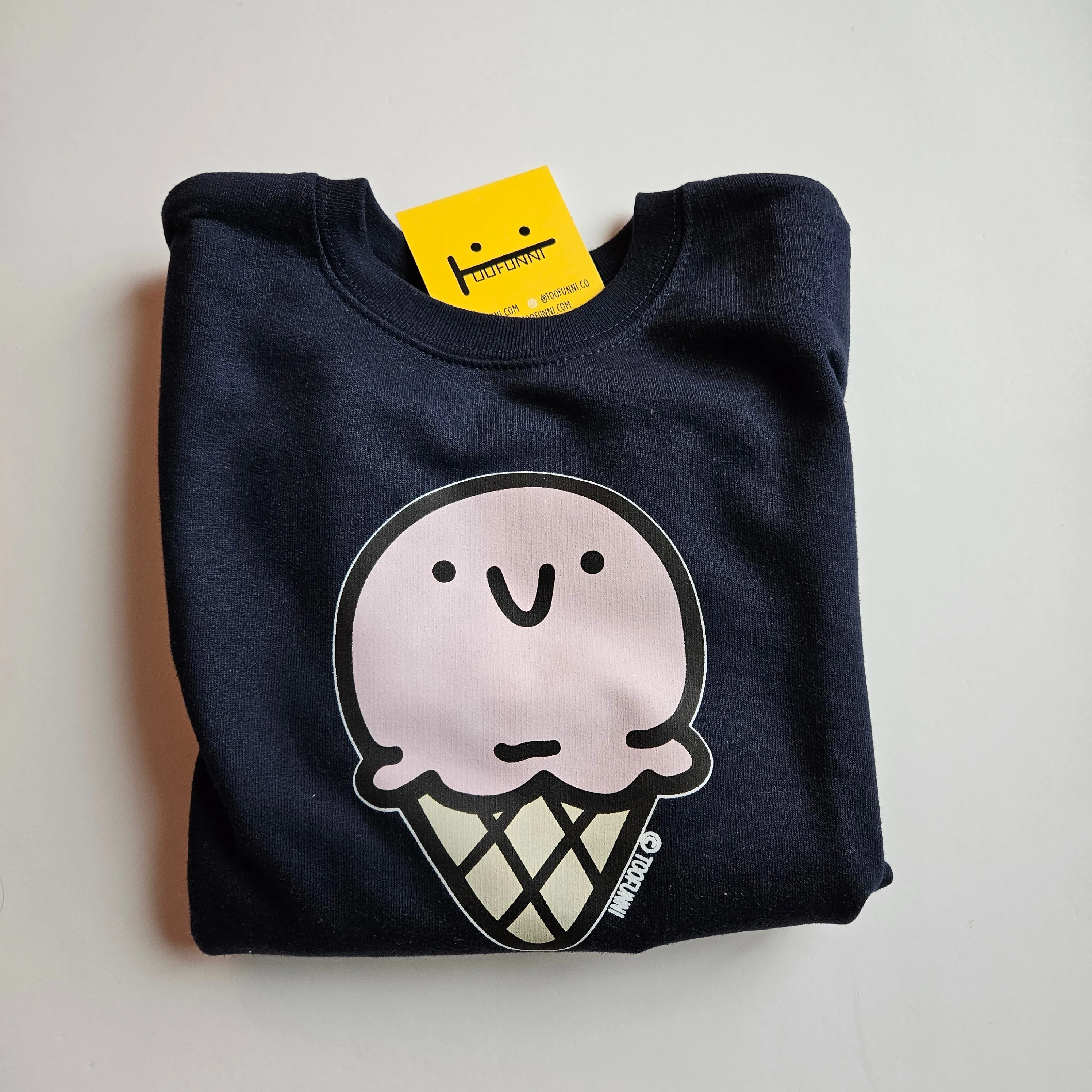 ICE CREAM - Navy Toddler Crew - 7T