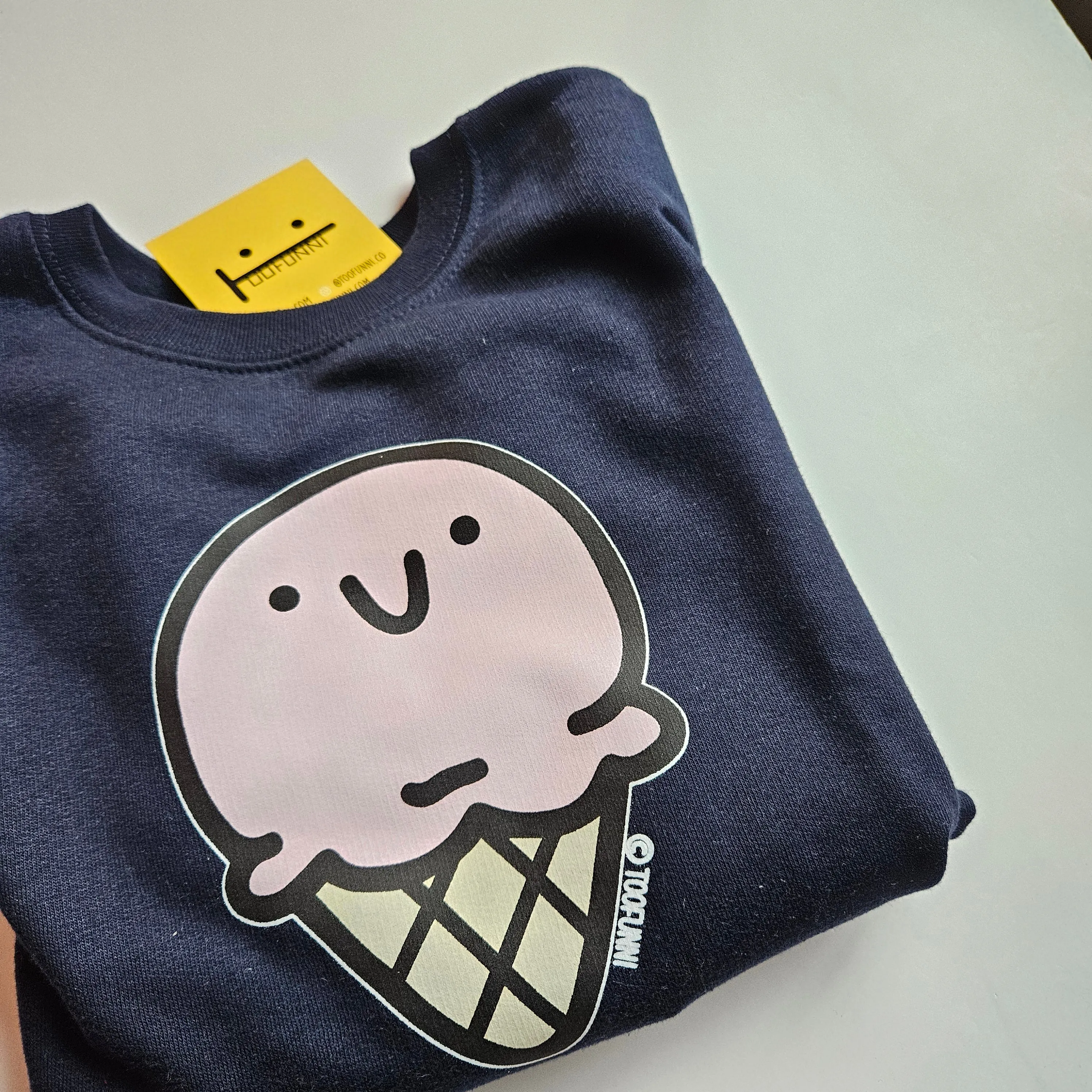 ICE CREAM - Navy Toddler Crew - 7T