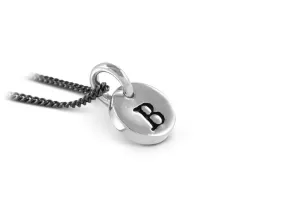 Initial Charm Necklace - Silver