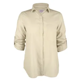 IS Heather ls classic button shirt Ivory