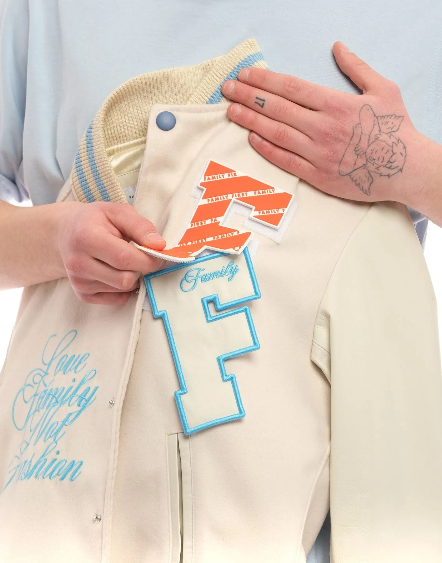 Jacket for man VARSITY JACKET WHITE Family First